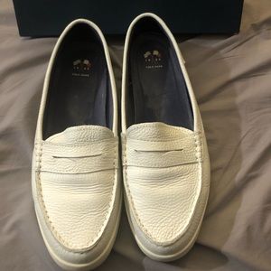 Cole Haan Leather all white Loafers